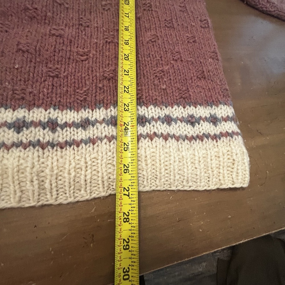 Hilda LTD Woman's VTG Knitted 100% Wool Sweater Multi Color Long Sleeve Large L - Picture 7 of 7